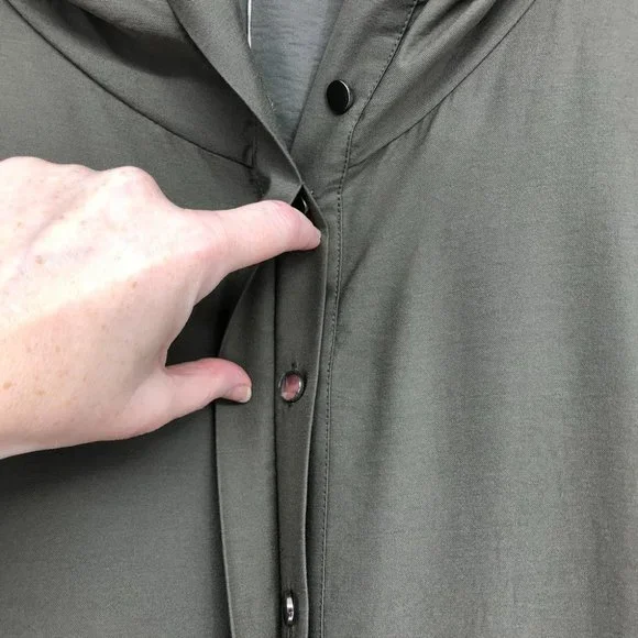 Tibi NWT Washed Viscose Utility Hoodie Jumpsuit in Moss Green LG - Picture 11 of 16